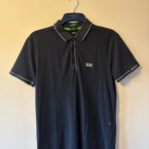 Boss Dark Blue Polo with White Accents